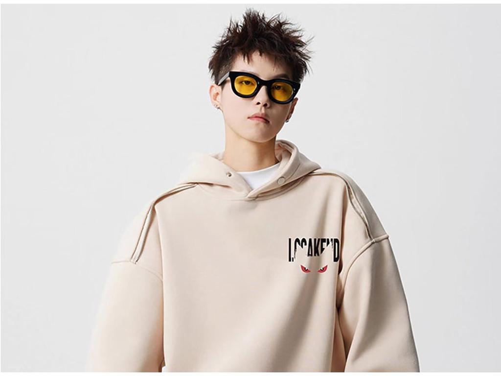 Men's Harajuku Hooded Sweatshirt: Artistic, Simple, Versatile Japanese Style Casual Top
