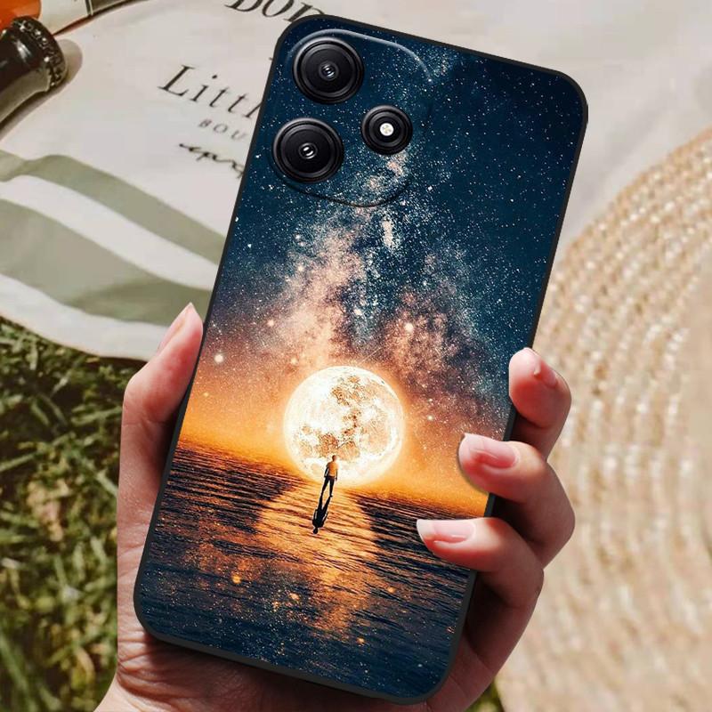 Pre puzdro Xiaomi Poco M6 Pro Silikónový zadný kryt Puzdro na telefón pre Poco M6 Pro 5G Puzdrá PocoM6 Pro 2023 Plne čierny nárazník coque