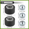 Universal Wheel Stud Installer Tool, Wheel Bolt Installer, M12x1.25 M12x1.5 M14x1.5, Iron, with 3/4" Hex Wheel Lug Nuts, Silver Tone, 1 Set Replace