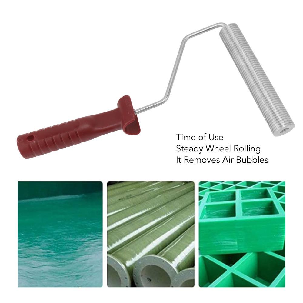 Concave Fiberglass Roller Aluminum Fiberglass Laminating Roller Tool Bubble Reduce Roller Boat