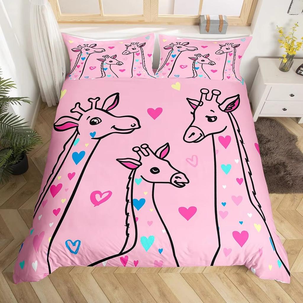 Cartoon Dinosaur Down Comforter Set Bedding Set 3-piece Duvet Cover Set