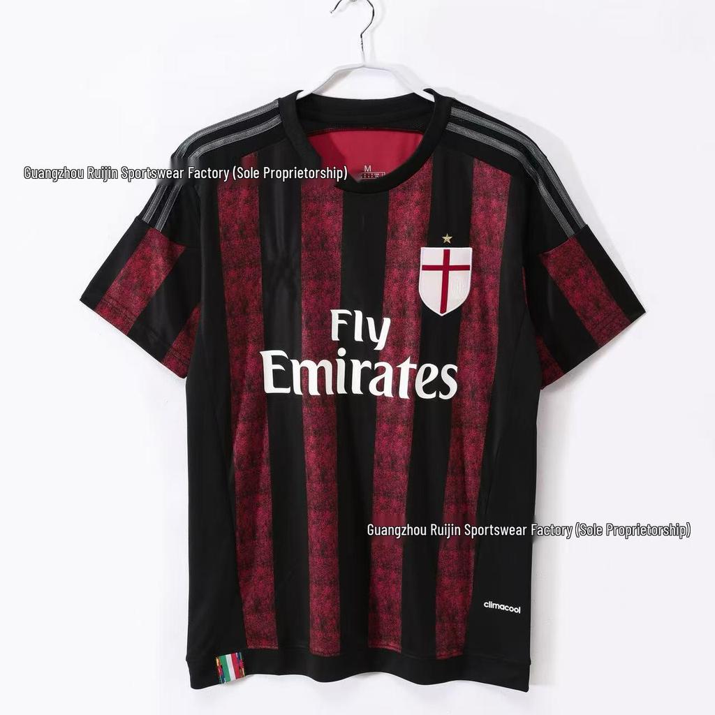 Maglia da Calcio Retrò Uomo AC Milan/Inter Milan/Juventus - Manica Corta Estiva, Ampia e Traspirante.