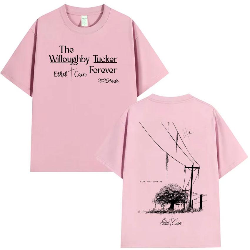 Ethel Cain 2025 Tour Trendy Graphics Print Tshirt Mens Aesthetic Casual Short Sleeves Summer Unisex Cotton Oversized Tshirts