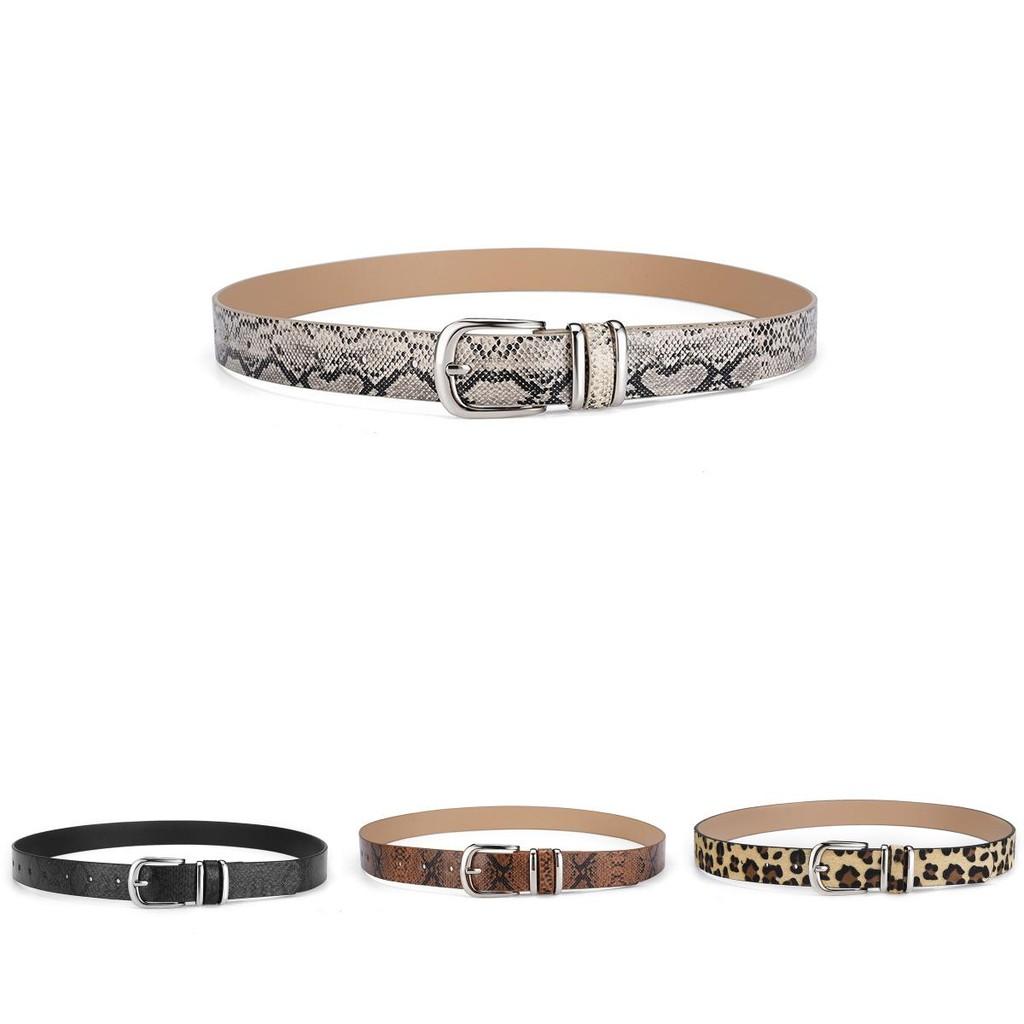 Snake Elegant Retro Pattern Womens Fashion Belt With Alluring Metal Buckle Design