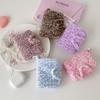 Ins Girl Leopard Print Plush Snap Coin Purse, High Appearance Level Pendant, Small Wallet, Student Portable Meal Card Storage Case