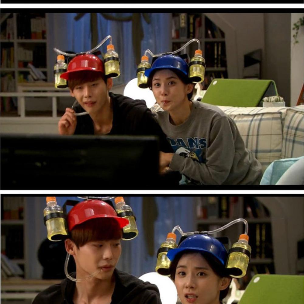 Schnelle Lieferung Faul Kreativ Bier Getränke Hut Geburtstagsparty Outdoor Bierhut Faul Trinken Getränkehelm Kopfbedeckung