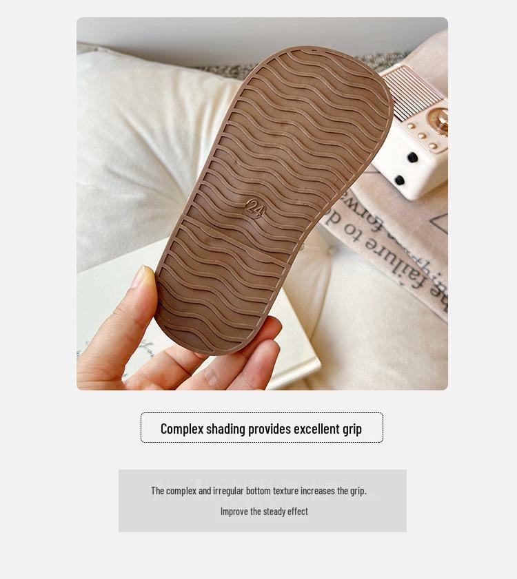 Girls' Round-Toe Floral Leather Shoes, 2026 Spring/Autumn Collection, Versatile Korean Style, Fashionable Princess Shoes for Little Girls