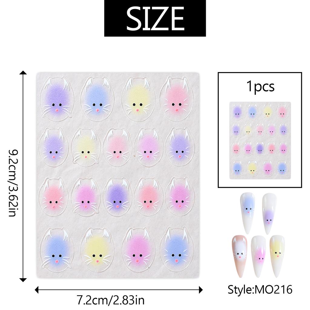Котячі наклейки для нігтів для нейл-арту 3D котячі наклейки для нейл-арту для дизайну нігтів котячі наклейки для нігтів прикраси для нейл-арту
