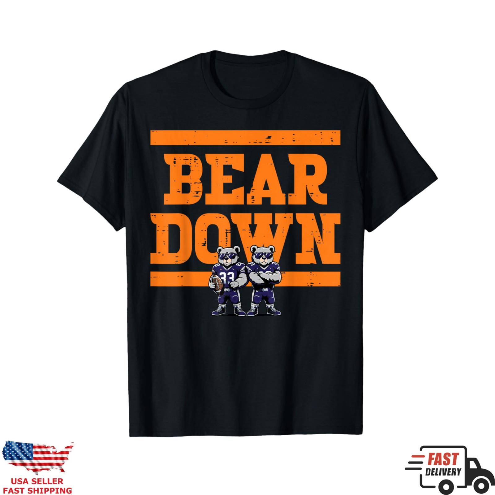 Bear Down Shirt Chicago Football Fans Gift Sports Bear Mascot Unisex Tee Unisex T-Shirt M