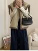 Winter Fashion Vintage Leather Lamb Wool Waistcoat Women New Design Warm Retro Short Vest Female Aesthetic Casual High Street Jacket