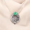 Natural Green Onyx Cab Gemstone 925 Sterling Silver Handcrafted Necklace Pendant CP-22-26