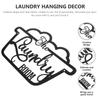 Wall Iron Decoration Sayings Metal Sign Vintage Letter Rustic Quote Cutout Laundry Door Home