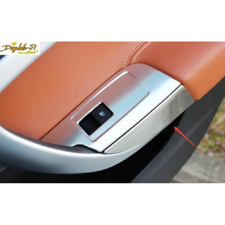 4PCS Set Silver Steel Interior Door Armrest Panel Trim For Buick Regal 2009-2016