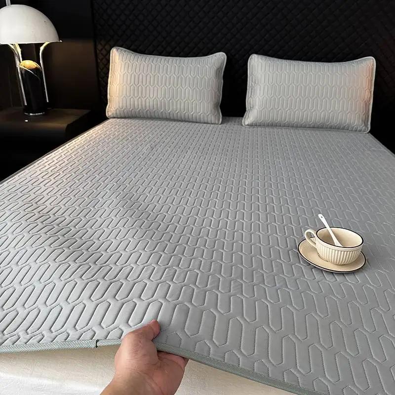 

Популярный в 2025 году простой, свежий и прохладный шелковый коврик из латекса с цифровой печатью на ощупь прохладный и гладкий 120x200cm 2pcs