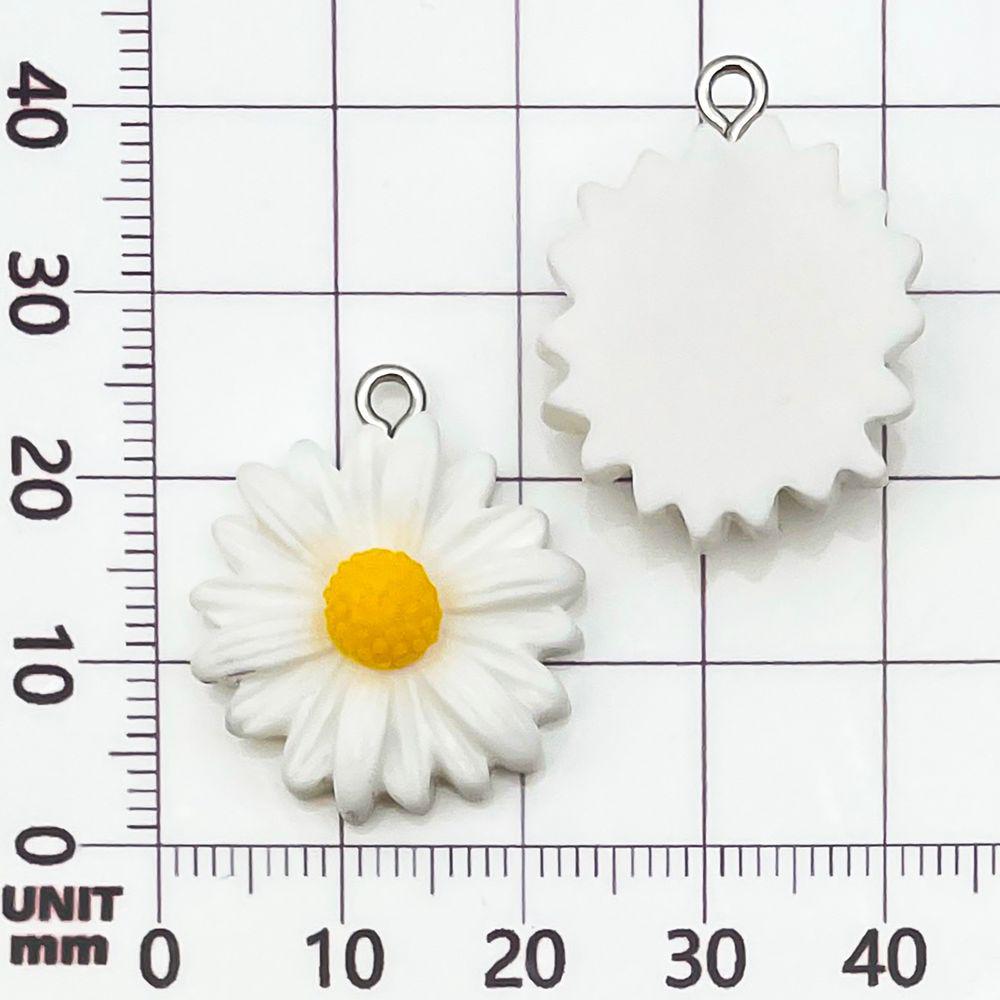 10-Color Resin Daisy Flower Charms for DIY Bracelets & Necklaces