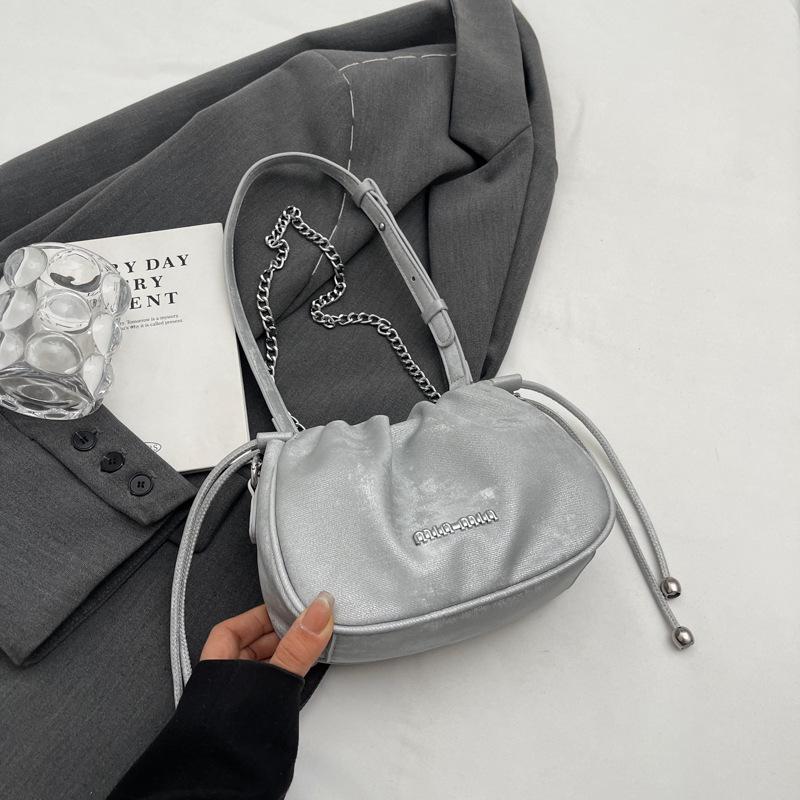 New New Chinese Pleated Chain Cloud Bag Fashionable Three-purpose Single-piece Underarm Bag Niche Messenger Bag