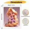 Disney Rapunzel oil paint by numbers painting kit handmade diy home decor gifts, cute blonde princess with long golden hair art craft decor