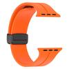 Apple Watch SE Silikon Magnetarmband - Einfarbiges Faltverschluss-Armband