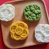 Mooncakes Mold with 2 Stamp Pineapples Cake Bakewares Hand Pressed Dessert Baking Moulds Bean Pastes Cake Molds