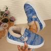 New plush and thickened wool cotton shoes for women's autumn and winter new warm one-pedal platform cotton shoes