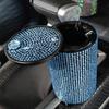 Rhinestone Inlaid Portable Car Ashtray Detachable Metal Large Capacity Sealed Ash Cup 10x6cm Bling Auto Interior Accessory