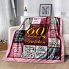 1pz Coperta Celebrazione Felice 60° Compleanno Morbida e Calda per Divano Ufficio Campeggio Viaggio Soggiorno Ottimo Regalo per Amici e Famiglia Confortevole