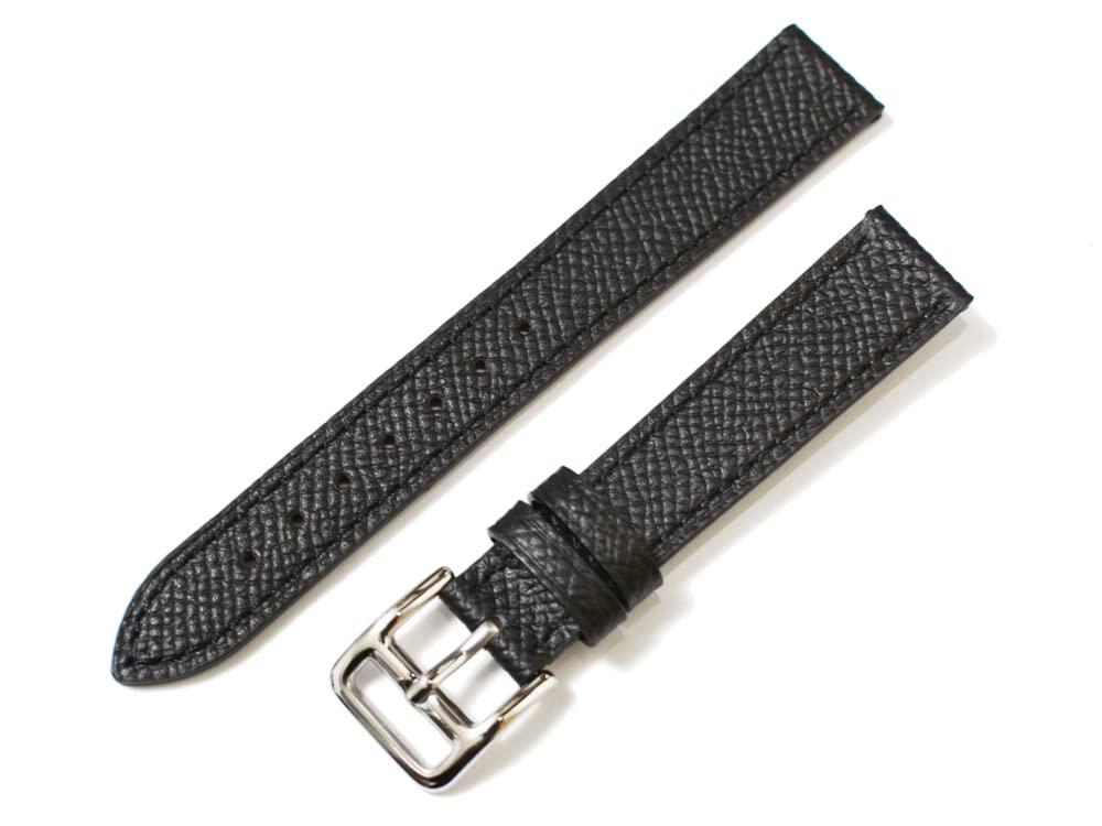 

King Watch Parts Совместимо с H Watch Aftermarket Кожа теленка и коровьей кожи Черная нержавеющая сталь для часов [Импорт Оригинал] Hermès, Маленький, Ремешок, Кожа,