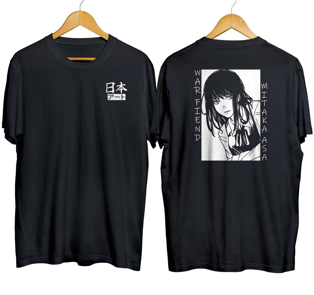 Chainsaw Man Anime Asa Mitaka Printed Tshirt Mens and Womens Tshirt Mens Top Sports Tshirt 2026 Summer New Tee