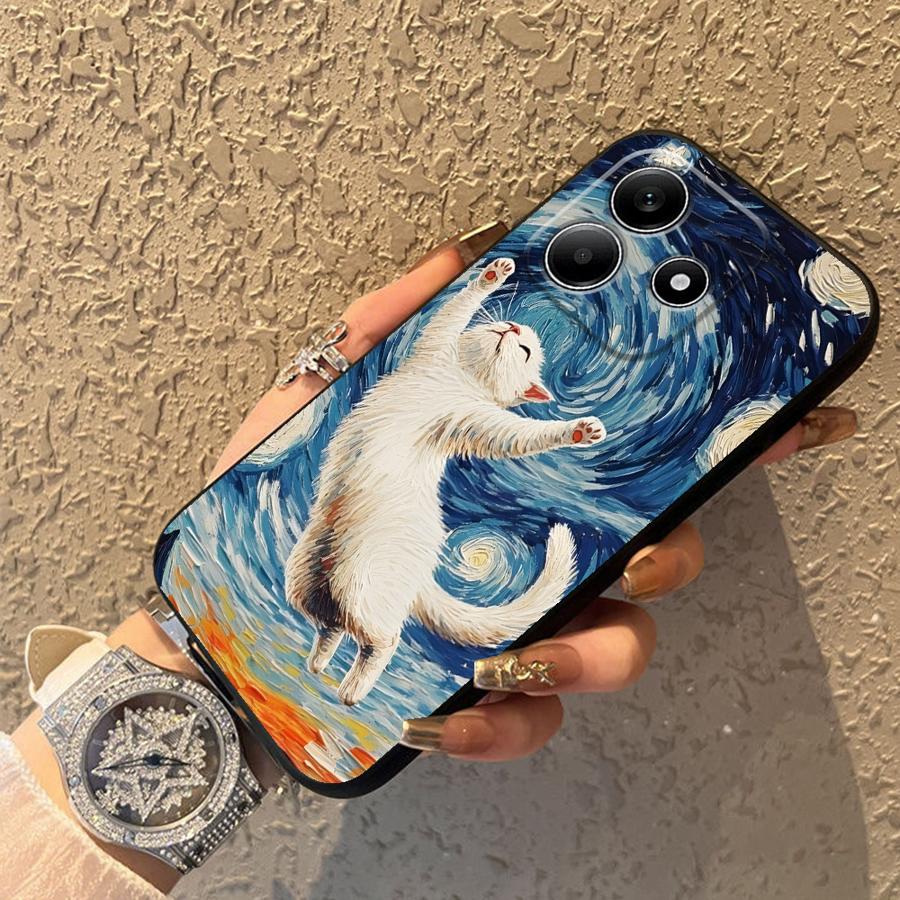 Cute Cartoon Cat Phone Cover Case for Xiaomi Redmi Note 14 13 Pro Plus 12C 13C K80 10 12 11 A1 A3 14C A4 A5 9 8 7 A1 A2 K40