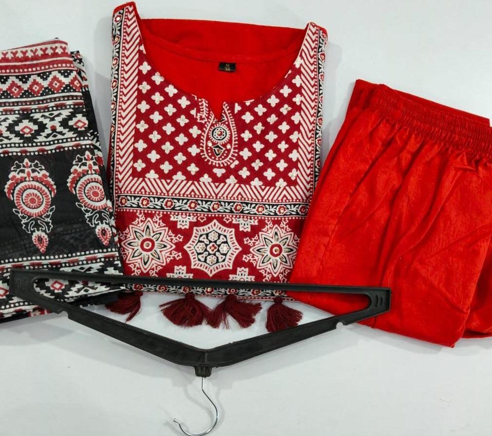 Party Wear Designer Cotton Kurti Pant Dupatta Set Indian Pakistani Party Wear Salwar Suit