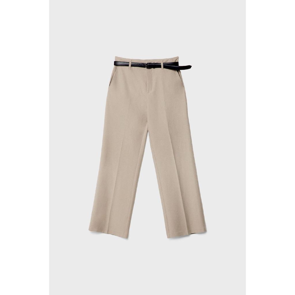 Straight Fit Fabric Pants