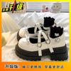 2025 new British style heightened platform small leather shoes women's summer French temperament single shoes with skirts Mary Jane shoes