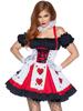 LEG AVENUE Pretty Playing Card Dress Neckpiece Size XS Costume, Black/Red, Women's,