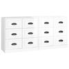 VidaXL Buffets 2 Pcs High Gloss White Engineered Wood 3185281