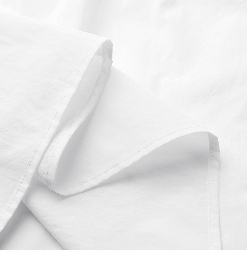 French Style Elegant White Five-Sleeve Women's Shirt - 2026 Spring Collection, Perfect for Petite Figures