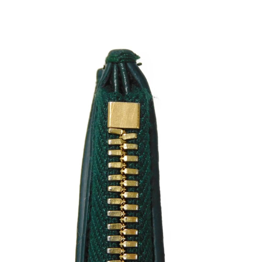 Used 11897 Cassette Card Case 765460 VCQC4 3049 7943 Current RFID IC Chip Maxi Intrecciato Emerald Green Unisex from