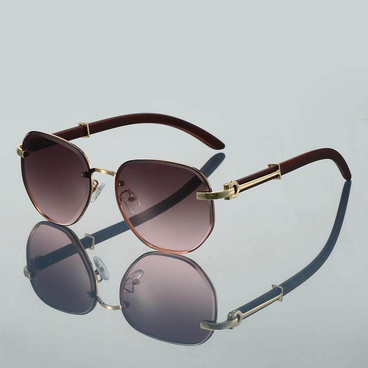 

New Fashion Metal Gradient Shades Women Ins Brand Design Sunglasses Chic Multi Color Lens Driving Anti UV Sunglasses