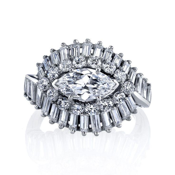 

925 Silver Exquisite Diamond Horse Eye Zircon Ring Fashion And Simple Gift For Women s Parties Birthdays And Weddings 10 білий