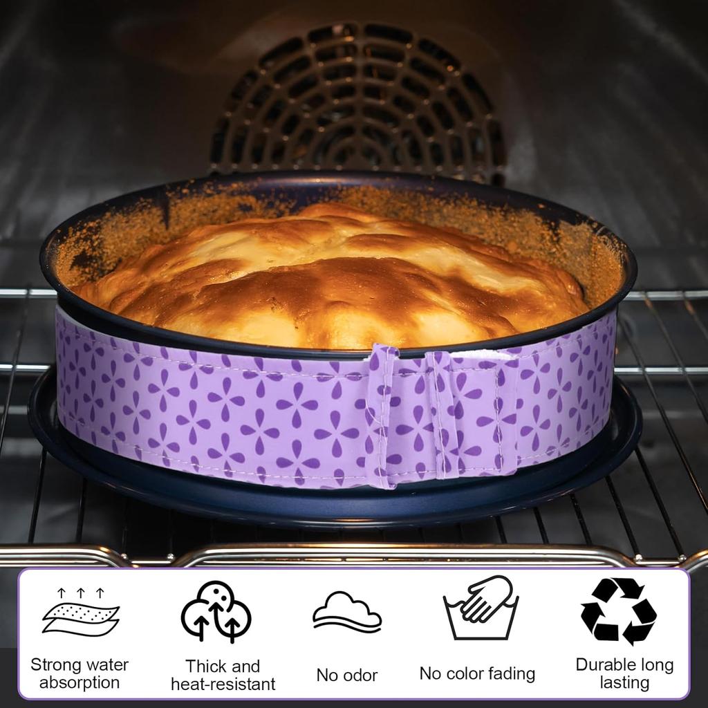 4 Pcs Baking Strips, Cake Pan Dampen Strips Absorbent Thick Cotton Strip for Baking for Kitchen Bakery Restaurant