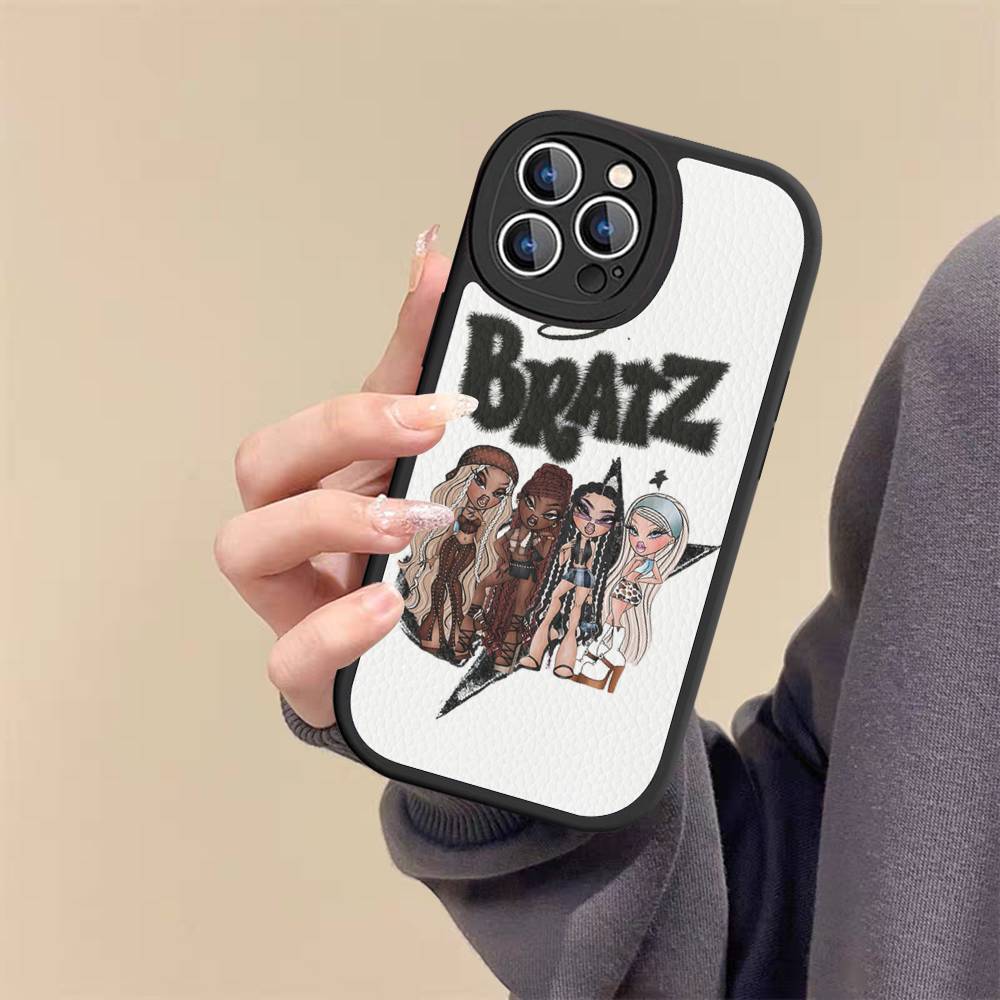 F-Fashion B-Bratz D-Doll Leather Phone Case For IPhone 16 15 14 17 Pro Max 11 12 Mini Plus Soft Shell