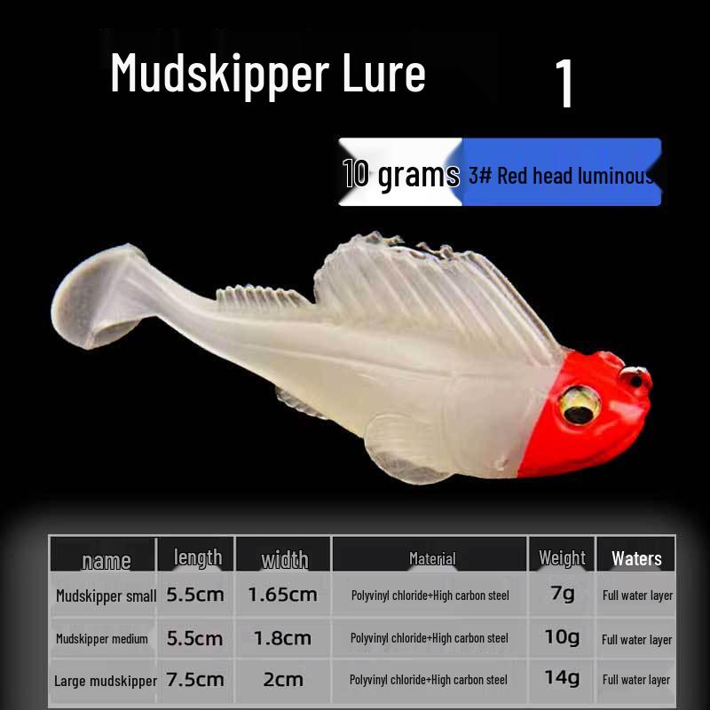 Mudskipper Anti-Snag T-Tail Soft Bait Lure for Bass, Catfish, Blackfish & Mandarin Fish