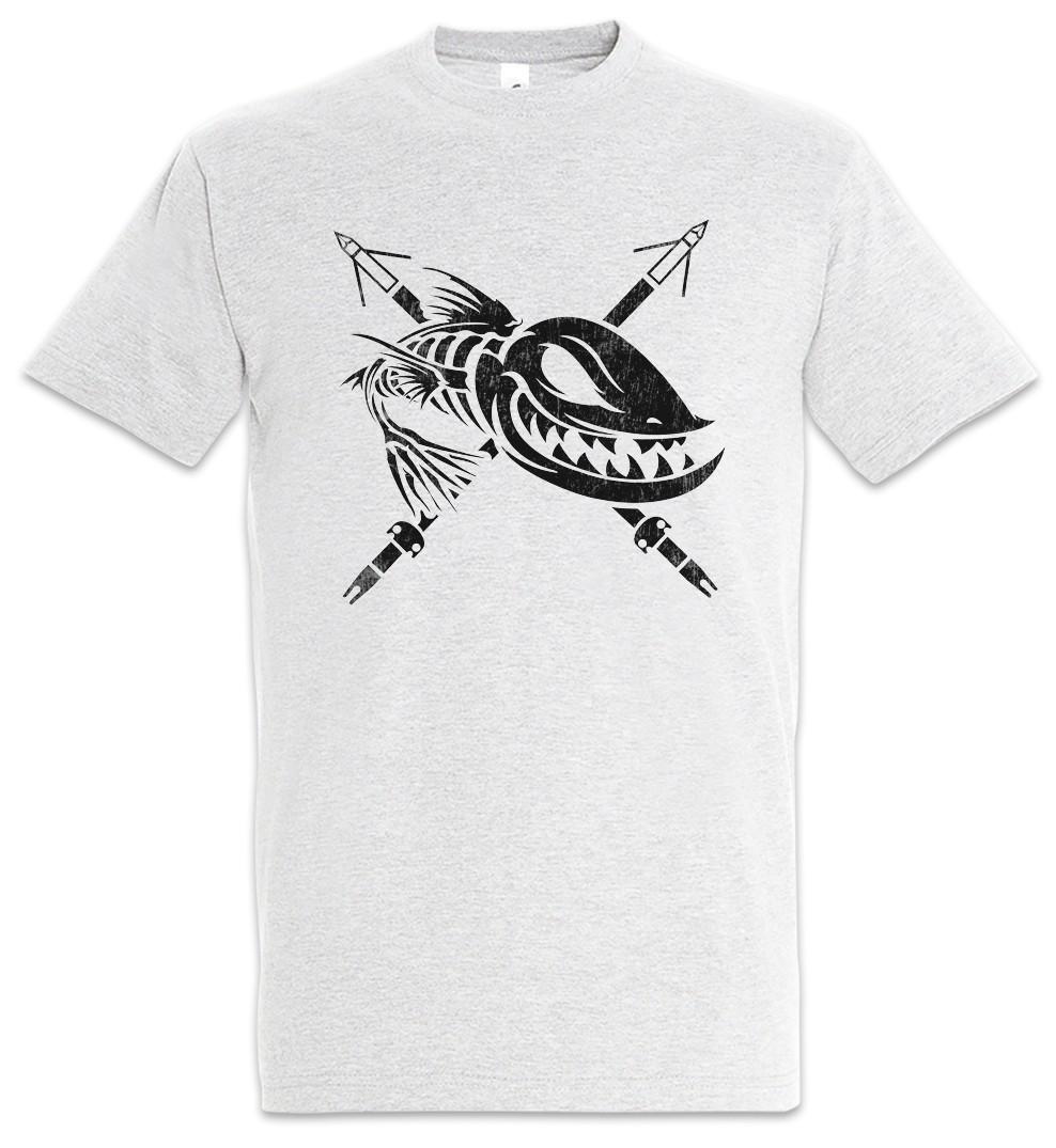Dead Grinning Fish Mens T-Shirt Mens Womens Tees Top Grinning Harpoon Skeleton Fish Skeleton Fish M