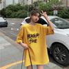 Vintage Buchstabenprint Lässiges Oversize T-Shirt Sommer koreanisch Kurzarm T-Shirts für Damen Kleidung Harajuku Studenten Y2k Oberteile Streetwear
