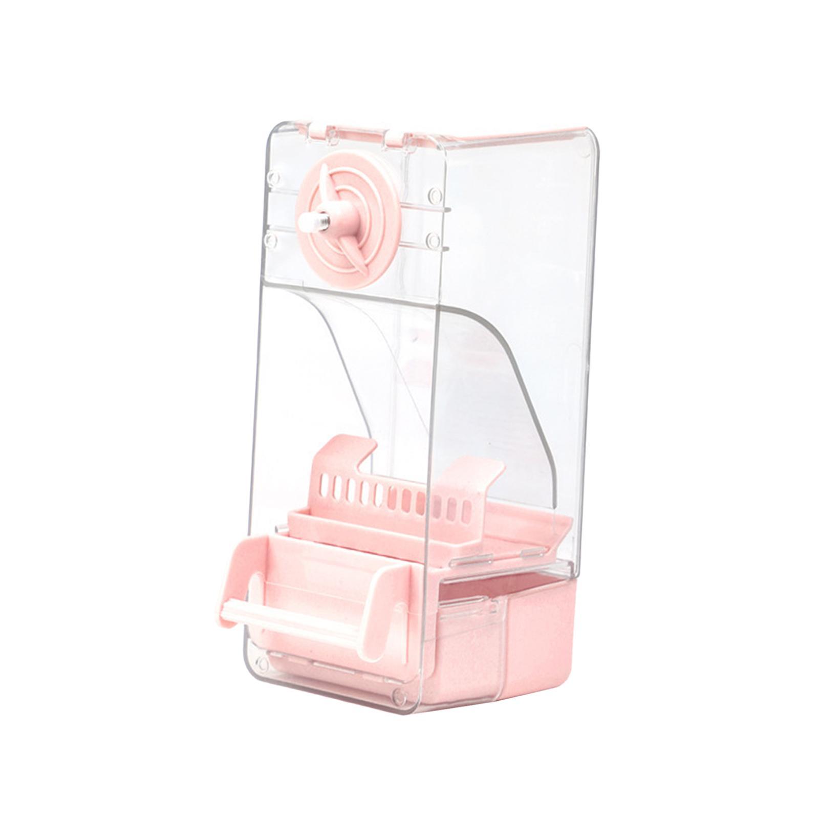 Bird Feeder Detachable Clear Parrot Feeder Hanging Feeding Station Auto Unloader for Cockatiel Parakeet Finch Lovebirds Budgies