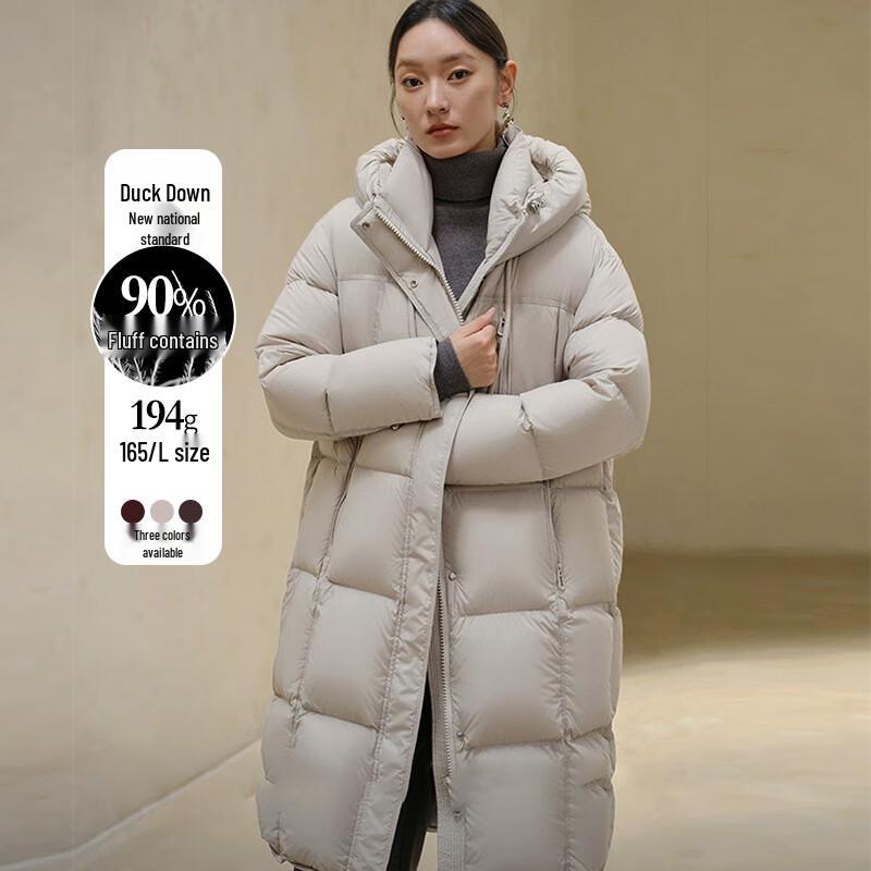 

Женский длинный пуховик с капюшоном M (160)