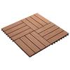 VidaXL 11x Carreau de Terrasse Relief WPC 30x30 cm 1 m² Marron Dalle de Jardin 45034