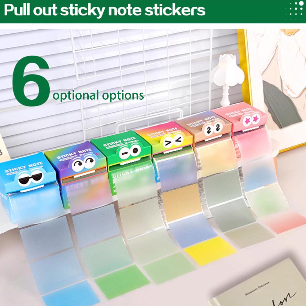105 Fogli/rotolo Note Adesive Strappabili Cancelleria per Studenti Colorate Trasparenti Divertenti Note Memo Decorazioni da Scrivania Materiali da Scrittura