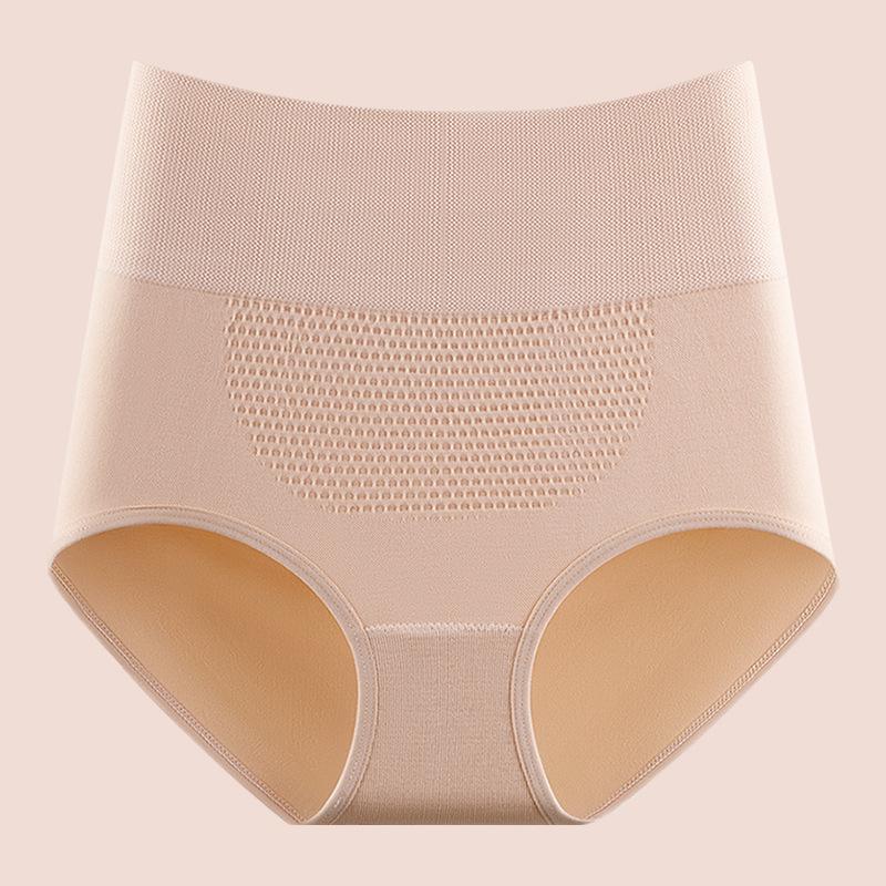 Ladies Spring and Autumn High Waist Honeycomb Warm Belly Lift Hip High Bounce Belly Triangle Briefs