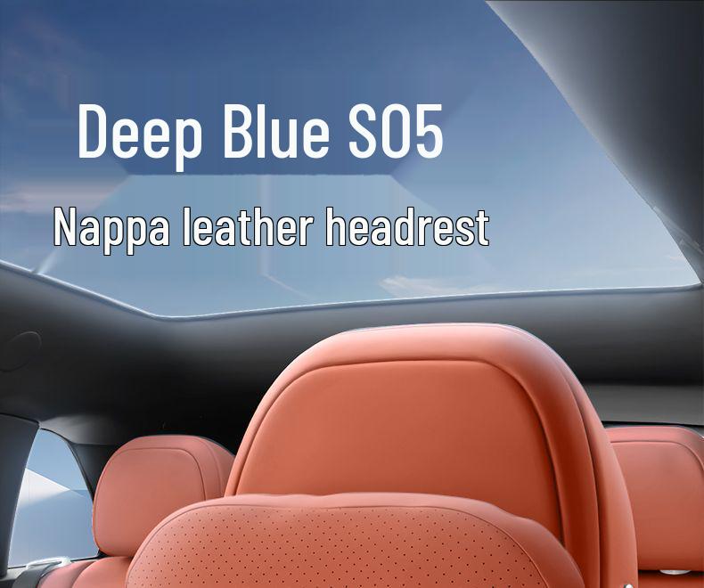 Deep Blue S05 Headrest: Lumbar & Neck Support Pillow for Car Interiors