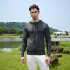 Heren Lange Mouw Compressie Hardloopshirt Sneldrogend Ademend Sportschool Fitness Top Met Capuchon
